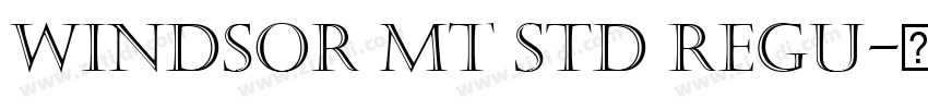 Windsor MT Std Regu字体转换